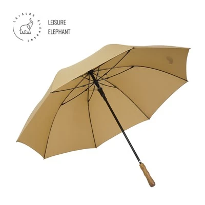 Umbrelă mare cu mâner din lemn